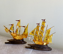 Коллекционные корабли из янтаря