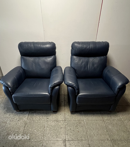 Nahast diivan ja 2 tugitooli