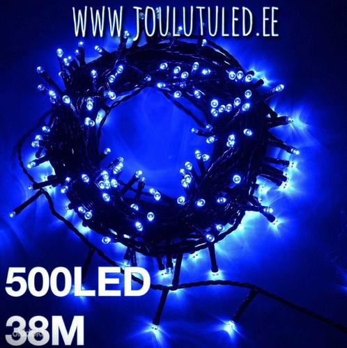 500 led jõulutuled - 38m sinised ,kohe olemas (foto #1)