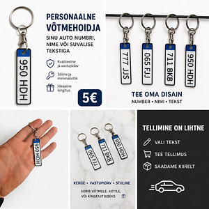Kohandatud auto numbrimärgi võtmehoidja (2 foto / 5)