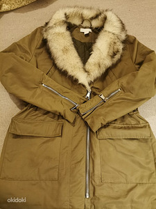 Parka naiste H & M karusnahaga, khaki suurus 40 (2 foto / 3)