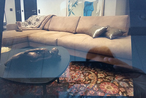 Изысканный, нежный диван из нубука Furninova