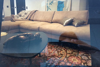 Exquisite, delicate Furninova nubuck sofa