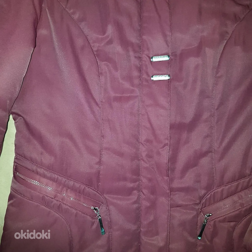 Зимняя куртка фиолетового цвета, размер S. (фото #5)