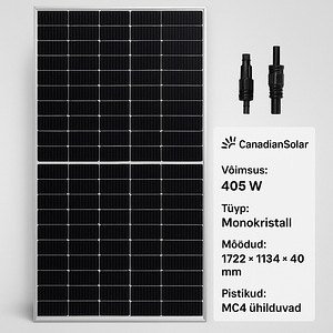 405W CanadianSolar päikesepaneelid 10tk UUED! (2 foto / 5)