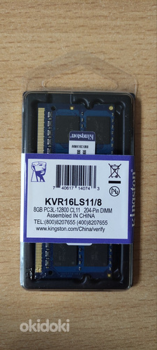 Kingston 8GB DDR3L RAM mälu (1600 MHz)