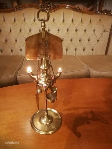 Старинная настольная лампа из оливкового масла (фото #1)