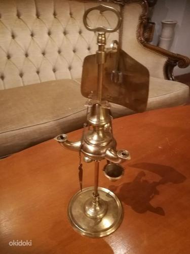 Старинная настольная лампа из оливкового масла (фото #4)