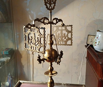 Большая масляная лампа со львами (бронза, латунь)