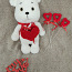 Вязанный Медвежон с любовным посланием,подарок на 14 февраля (фото #3)