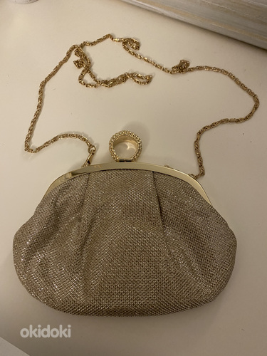 Pidulik kuldne käekott/clutch