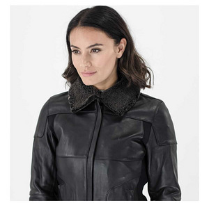 Knox Phelix mustast nahast naiste jope suurus L (4 foto / 5)