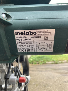 Nurgasaag Metabo KGS 216M. Korralik! Uus tera. (4 foto / 7)