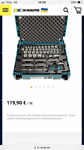 Makita 120 osaline tööriistakast. Uus (3 foto / 8)