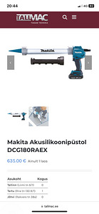 Akusilikoonipüstol Makita DCG180RAEX Nagu uus (8 foto / 8)