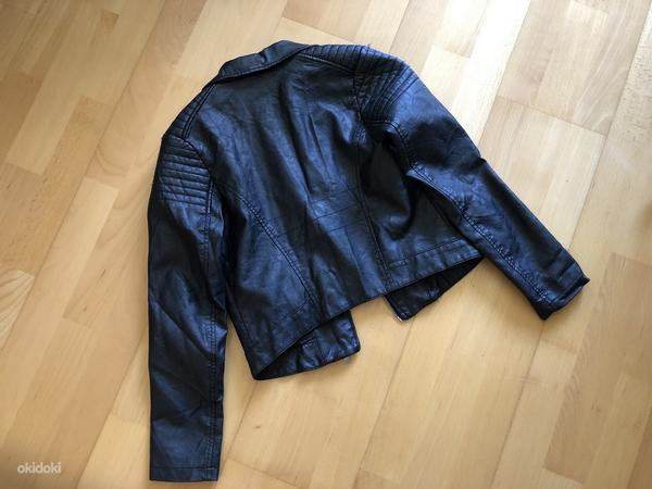 Черная куртка из искусственной кожи hM 158 (фото #5)