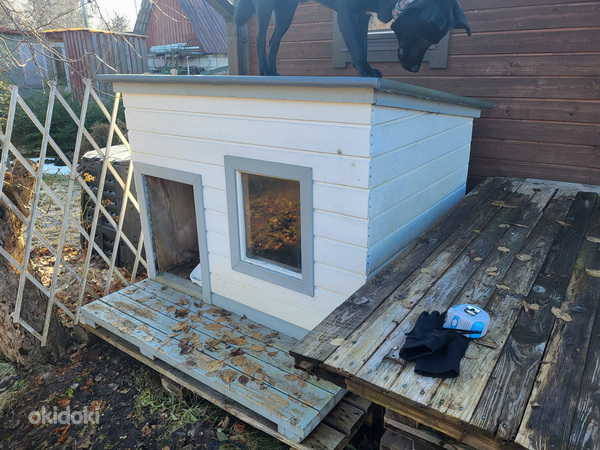Утепленный домик для собаки 155x113x131см (фото #4)