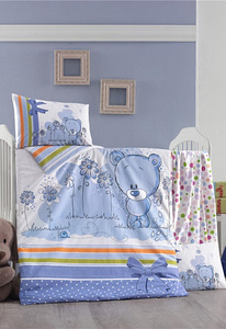 Beebi voodipesu Victoria Bebek Pink (3 foto / 8)