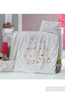 Beebi voodipesu Victoria Bebek Pink (6 foto / 8)