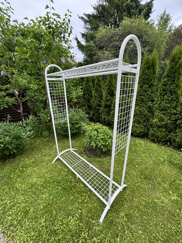 Riidekapp koos riiulitega, metall 180x135x35