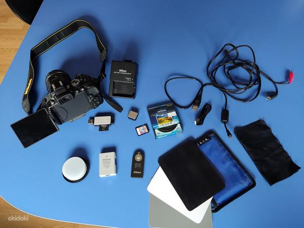 Wi-Fi mooduliga peegelkaamera Nikon D5300, komplekt (foto #1)
