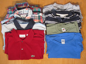 Мужские рубашки, футболки S, M, L Lacoste, Gant, Hilfiger и другие