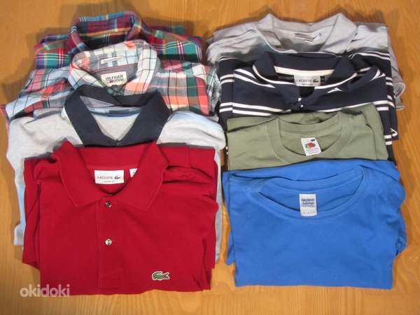 Мужские рубашки, футболки S, M, L Lacoste, Gant, Hilfiger и другие (фото #1)