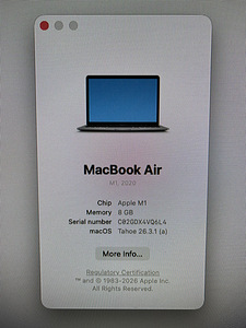 Apple MacBook Air M1 2020, 8GB RAM, Space Gray. Nordic. (5 foto / 6)