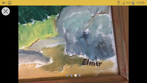 Картина маслом Elmer 1950г (2 фото из 3)