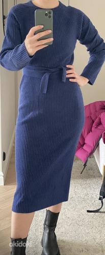 Трикотажное платье темно-синего цвета (фото #2)