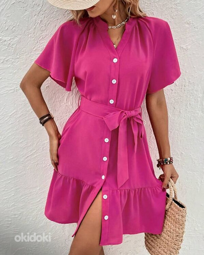 Uus kleit hot pink, XL (foto #1)