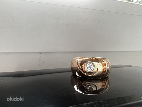 Новое золотое с бриллиантом кольцо. (фото #1)
