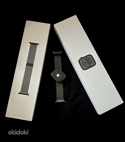 Apple watch series 8 41mm из нержавеющей стали с ремешком (фото #1)