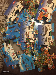 Laste maailmakaart-puzzle + raamat (2 foto / 4)