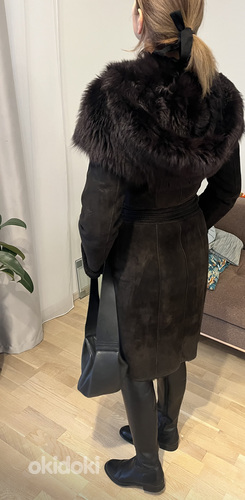 Sheepskin coat XS dark brown (foto #5)