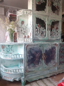 Puffet kummut kapp boho vintage stiiliga (2 foto / 9)