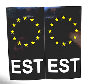 EST must auto numbrimärgi kleebised (1 foto / 2)