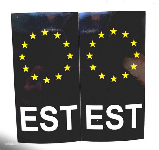 EST must auto numbrimärgi kleebised