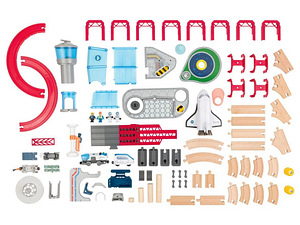 (Brio/Ikea/Lidl) Uus Playtive Space puidust raudtee (4 foto / 4)