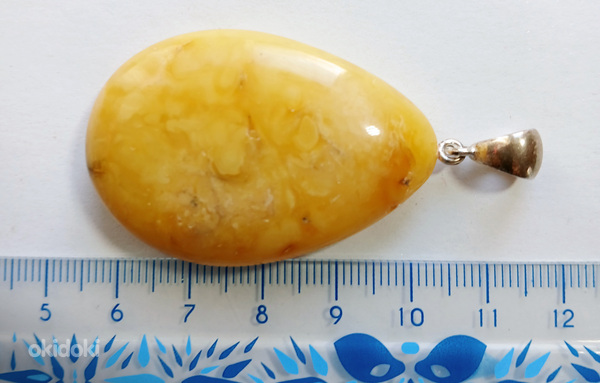 Серебряные подвески 925 с янтарем