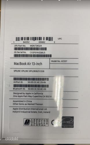 Новый MacBook Air 13 дюймов M1 8 ГБ 512 ГБ A2337 (фото #2)