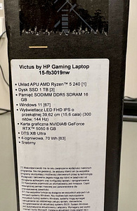 Uus HP by Victus Gaming Laptop 15 (2 foto / 2)