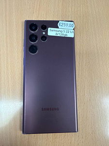 Samsung Galaxy S22 Ultra 8/128Gb Burgundy heas korras (1 foto / 2)