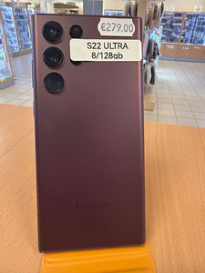 Samsung Galaxy S22 Ultra 8/128Gb Burgundy v heas korras (1 foto / 1)