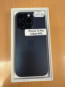 Apple iPhone 15 Pro 128Gb Blue Titanium väga heas korras (1 foto / 1)