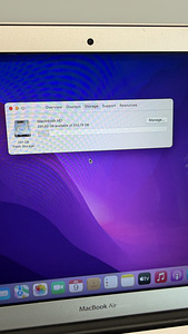 Macbook air 13 (2017) 1.6 ghz 8gb 256Gb, серебристый, в очень хорошем состоянии (4 фото из 6)
