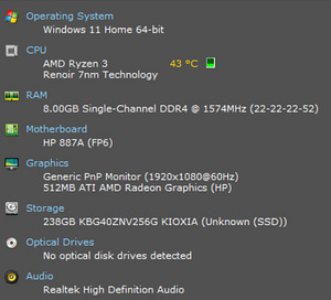 Sülearvuti HP | Ryzen 3 5300U 8GB (4 foto / 4)