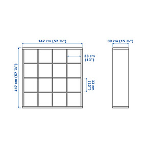 Ikea KALLAX riiul, 147x147 cm, valge (2 foto / 5)