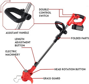 21V Electric Grass Trimmer Rechargeable 650W Powerful Cutter (1 foto / 7)