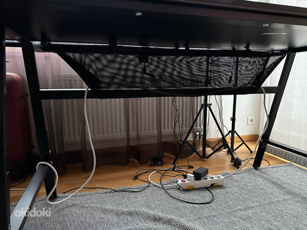 Геймерский стол, 160x80 см, черный (фото #3)